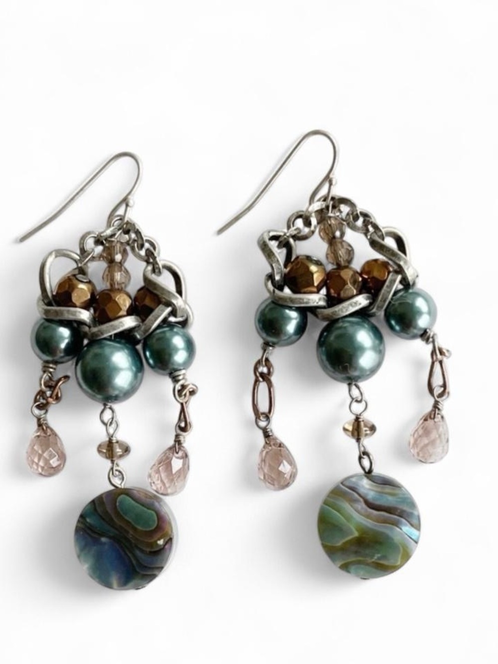 WA Studios Abalone Shell Dangle Earrings